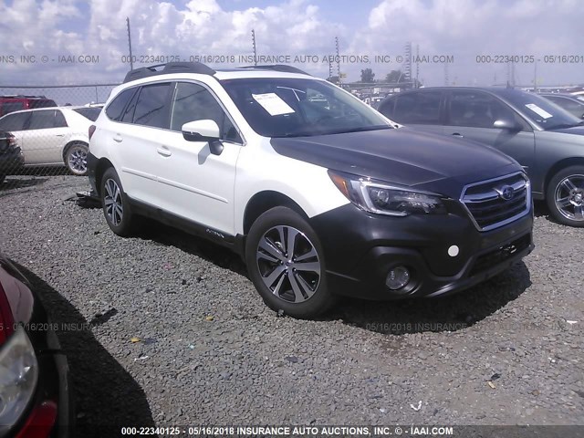 4S4BSANC1J3213501 - 2018 SUBARU OUTBACK 2.5I LIMITED WHITE photo 1