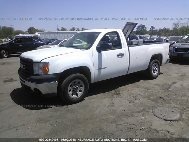 1GTPCTEXXAZ285199 - 2010 GMC SIERRA C1500 WHITE photo 2