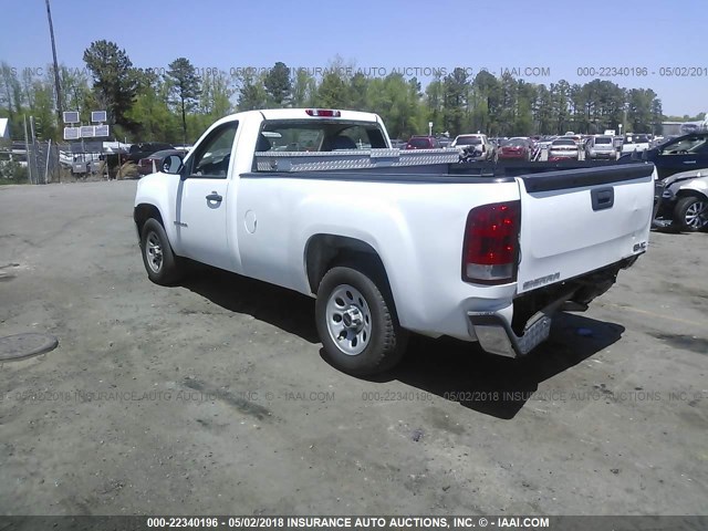 1GTPCTEXXAZ285199 - 2010 GMC SIERRA C1500 WHITE photo 3