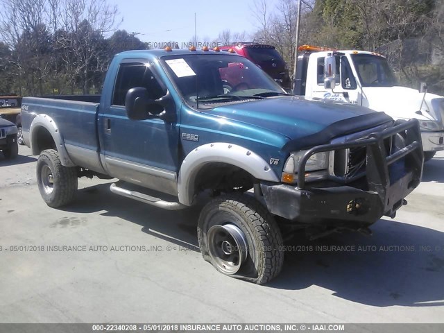 1FTSF31L72EA74698 - 2002 FORD F350 SRW SUPER DUTY BLUE photo 1