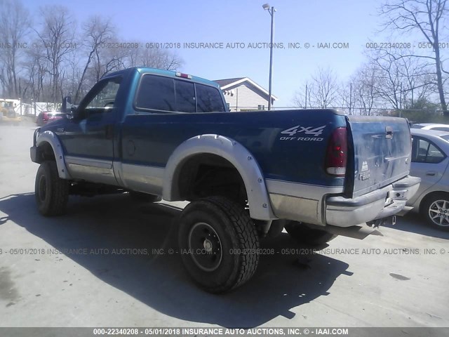 1FTSF31L72EA74698 - 2002 FORD F350 SRW SUPER DUTY BLUE photo 3