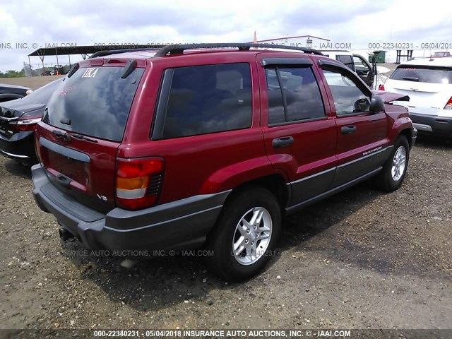 1J4GX48N84C401750 - 2004 JEEP GRAND CHEROKEE LAREDO/COLUMBIA/FREEDOM 红色 照片 4