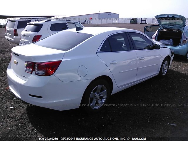 1G11B5SL1FF272154 - 2015 CHEVROLET MALIBU LS WHITE photo 4