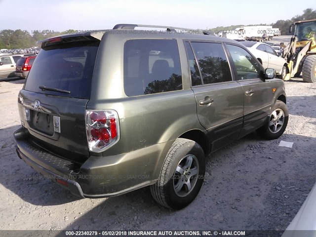 5FNYF28486B003050 - 2006 HONDA PILOT EX GREEN photo 4