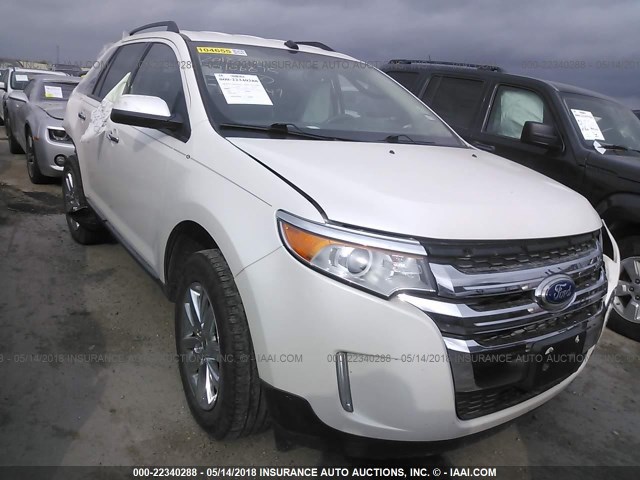 2FMDK3JC5BBB44047 - 2011 FORD EDGE SEL WHITE photo 1