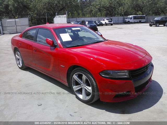 2C3CDXCT3HH559120 - 2017 DODGE CHARGER R/T RED photo 1