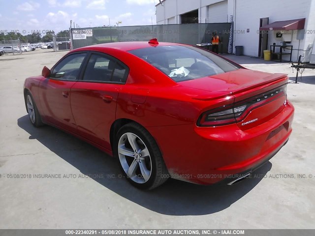 2C3CDXCT3HH559120 - 2017 DODGE CHARGER R/T RED photo 3