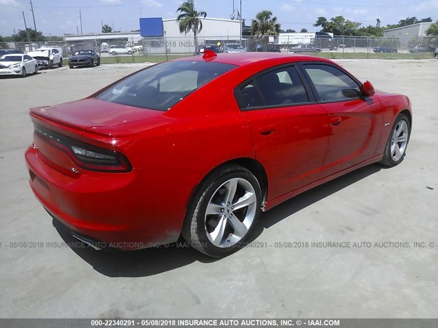 2C3CDXCT3HH559120 - 2017 DODGE CHARGER R/T RED photo 4