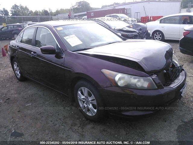 1HGCP26419A189376 - 2009 HONDA ACCORD LXP BURGUNDY photo 1