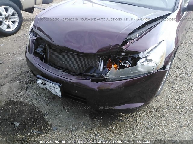 1HGCP26419A189376 - 2009 HONDA ACCORD LXP BURGUNDY photo 6