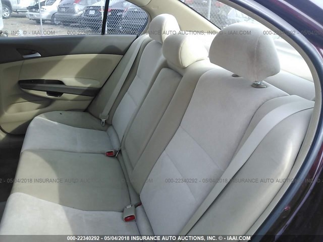 1HGCP26419A189376 - 2009 HONDA ACCORD LXP BURGUNDY photo 8