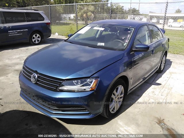 3VW2B7AJ4HM367492 - 2017 VOLKSWAGEN JETTA S 蓝色 照片 2