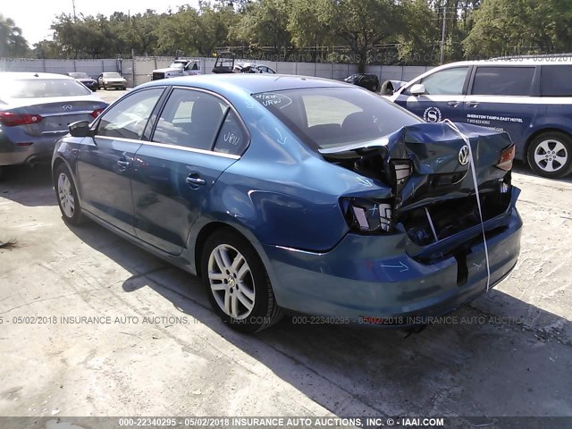 3VW2B7AJ4HM367492 - 2017 VOLKSWAGEN JETTA S 蓝色 照片 3
