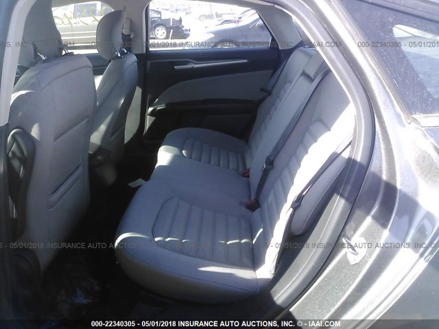 1FA6P0G77E5386215 - 2014 FORD FUSION S GRAY photo 8