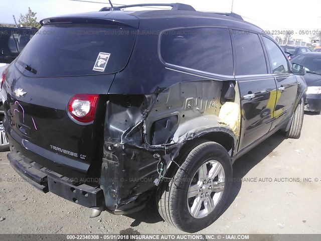 1GNKVGED4BJ361881 - 2011 CHEVROLET TRAVERSE LT BLACK photo 4