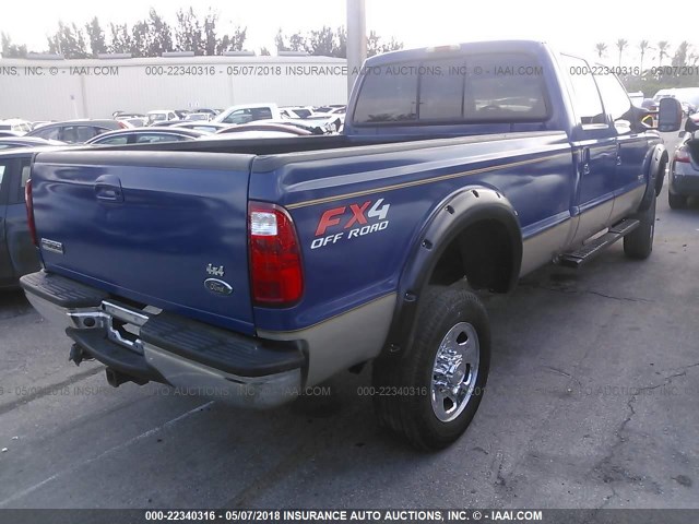 1FTSW31PX3EB53609 - 2003 FORD F350 SRW SUPER DUTY BLUE photo 4