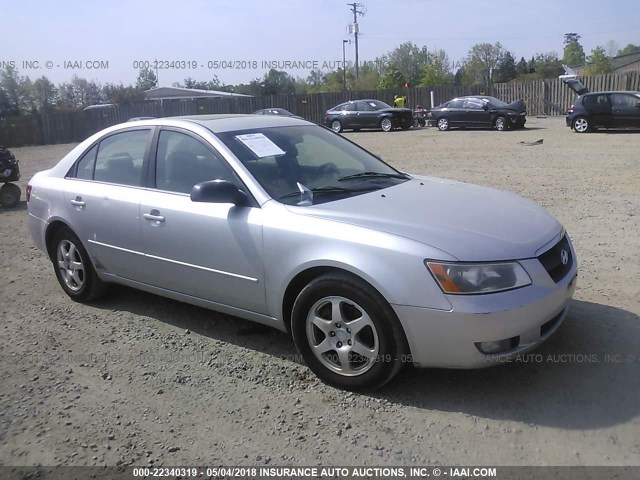 5NPEU46F56H068898 - 2006 HYUNDAI SONATA GLS/LX SILVER photo 1