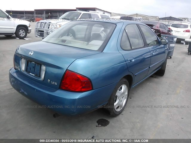 3N1CB51D04L920258 - 2004 NISSAN SENTRA 1.8/1.8S BLUE photo 4