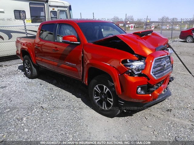3TMCZ5AN8HM098830 - 2017 TOYOTA TACOMA DBL CAB/SR/TRDSPT/OR/PRO ნარინჯისფერი ფოტო 1