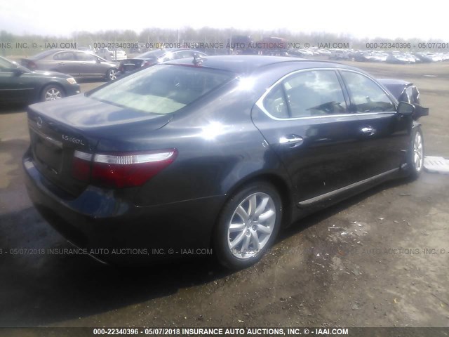 JTHGL46F475007666 - 2007 LEXUS LS 460L GRAY photo 4