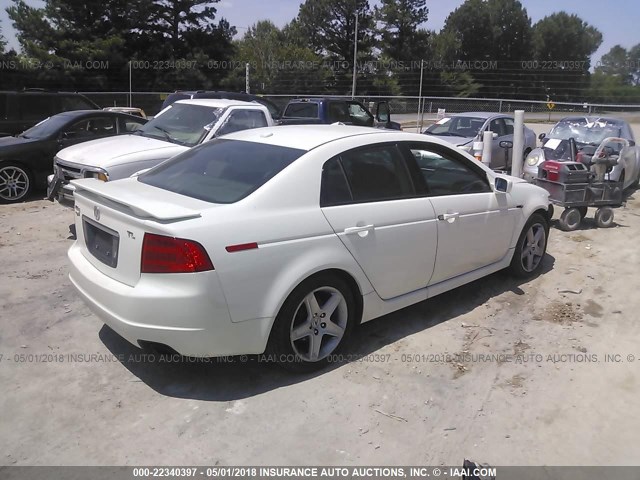 19UUA66265A023361 - 2005 ACURA TL WHITE photo 4