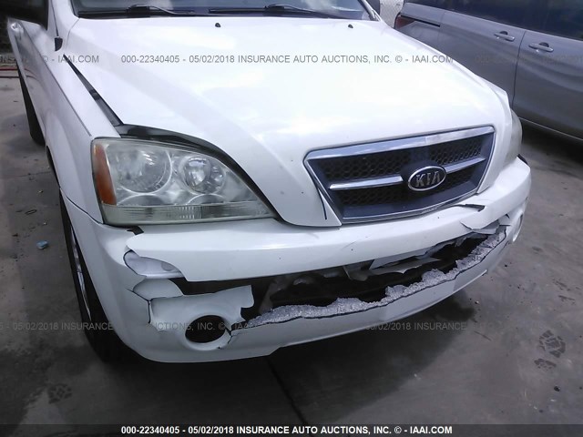 KNDJD733665532145 - 2006 KIA SORENTO EX/LX WHITE photo 6