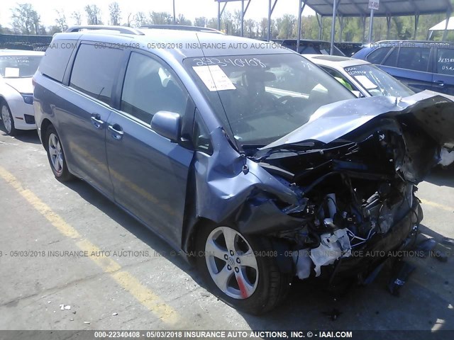 5TDKK3DC8ES520928 - 2014 TOYOTA SIENNA LE 蓝色 照片 1