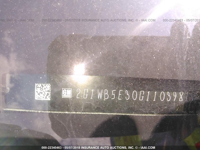 2G1WB5E30G1103981 - 2016 CHEVROLET IMPALA LIMITED LT SILVER photo 9