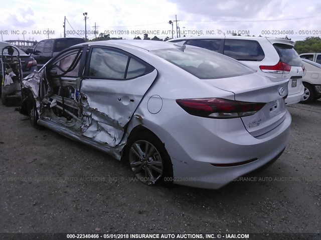 KMHD84LF9JU500035 - 2018 HYUNDAI ELANTRA SEL/VALUE/LIMITED SILVER photo 3