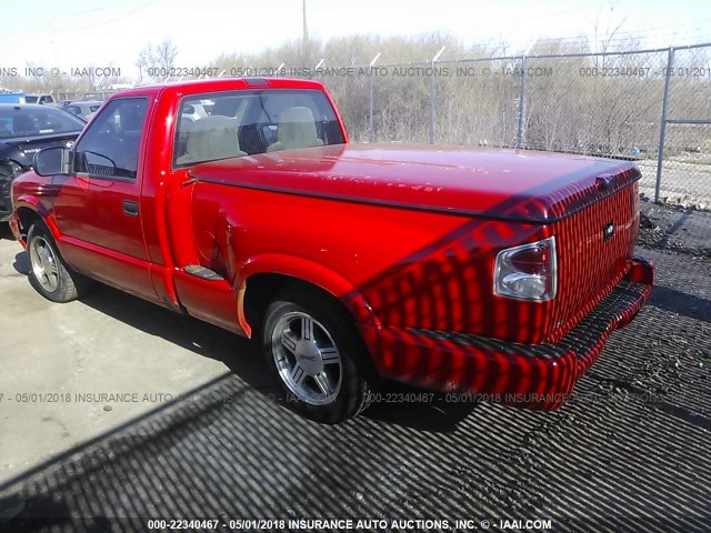 1GCCS144XY8145568 - 2000 CHEVROLET S TRUCK S10 RED photo 3