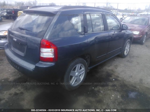 1J8FF47W18D684855 - 2008 JEEP COMPASS SPORT BLUE photo 4