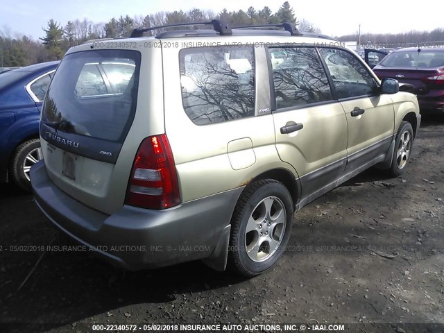 JF1SG65604H751715 - 2004 SUBARU FORESTER 2.5XS ოქროსფერი ფოტო 4