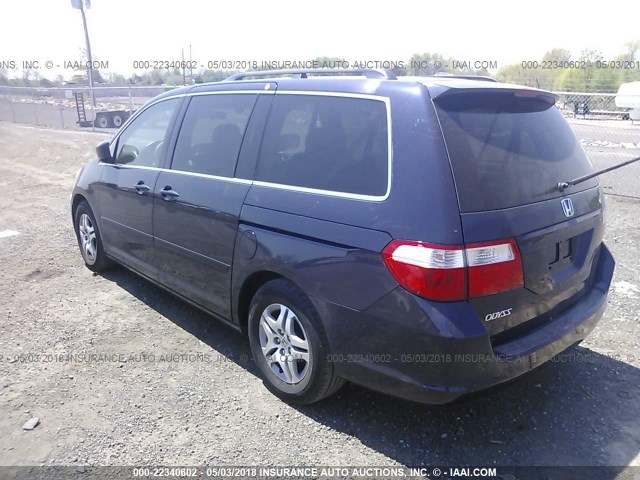 5FNRL387X6B122604 - 2006 HONDA ODYSSEY EXL BLUE photo 3