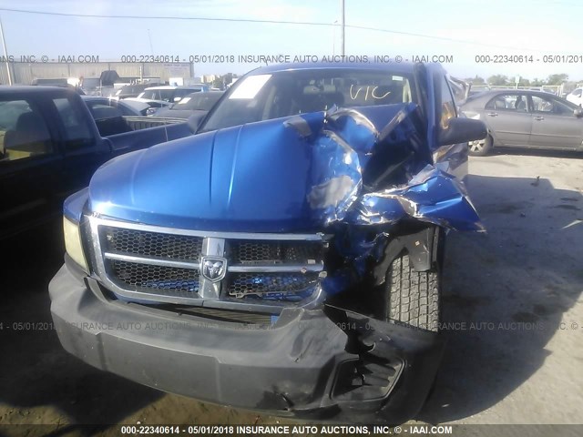 1D7HE28K88S523178 - 2008 DODGE DAKOTA QUAD/ST BLUE photo 6