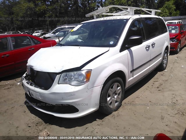 2C4RDGAGXCR378157 - 2012 DODGE RAM VAN WHITE photo 2