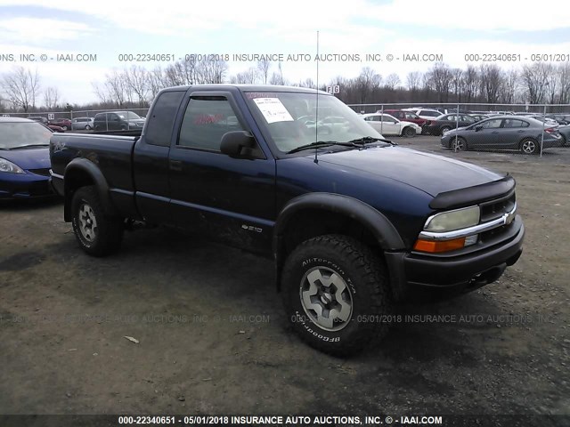 1GCCT19X138279877 - 2003 CHEVROLET S TRUCK S10 Dark Blue photo 1