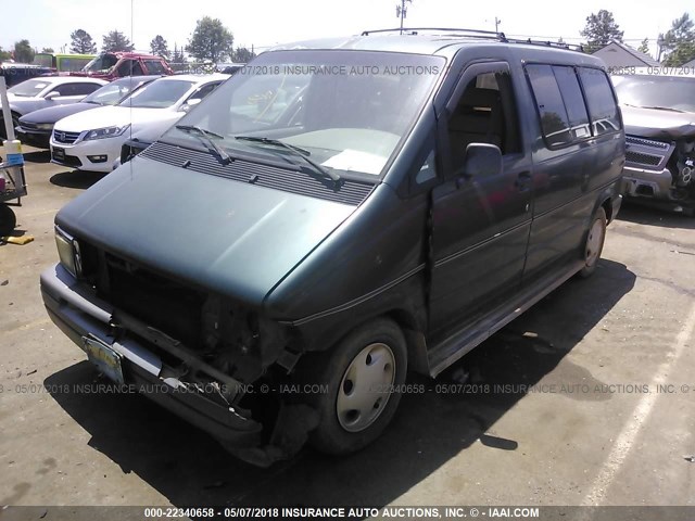 1FMCA11UXSZA59696 - 1995 FORD AEROSTAR GRAY photo 2