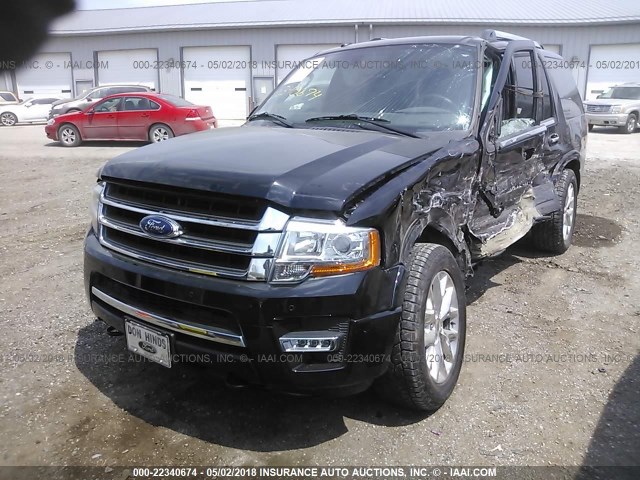 1FMJU2AT5HEA15861 - 2017 FORD EXPEDITION LIMITED BLACK photo 2