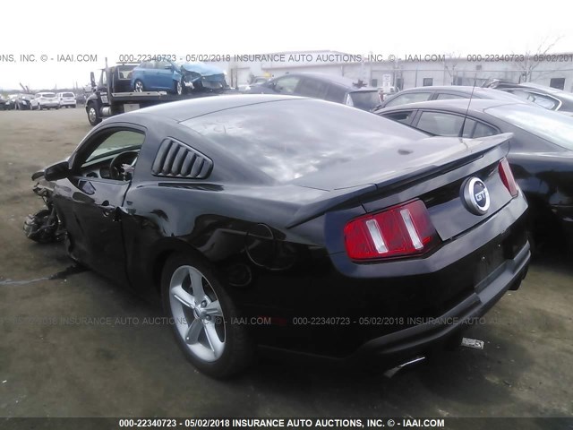 1ZVBP8CF8C5209493 - 2012 FORD MUSTANG GT BLACK photo 3