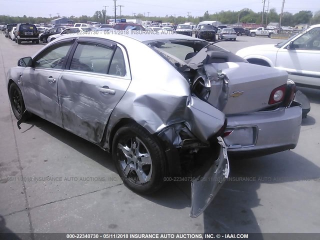 1G1ZG57N18F231332 - 2008 CHEVROLET MALIBU LS ვერცხლისფერი ფოტო 3