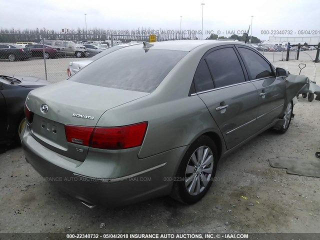 5NPEU46F09H522933 - 2009 HYUNDAI SONATA SE/LIMITED GRAY photo 4