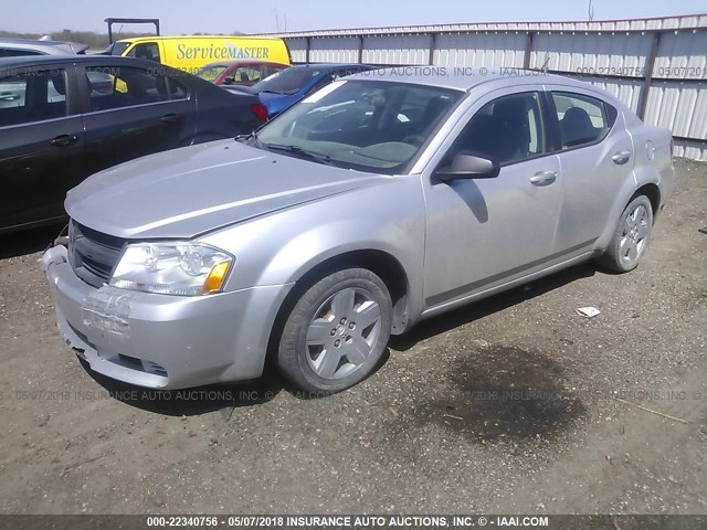 1B3CC4FBXAN135528 - 2010 DODGE AVENGER SXT SILVER photo 2