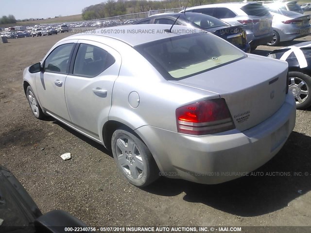 1B3CC4FBXAN135528 - 2010 DODGE AVENGER SXT SILVER photo 3