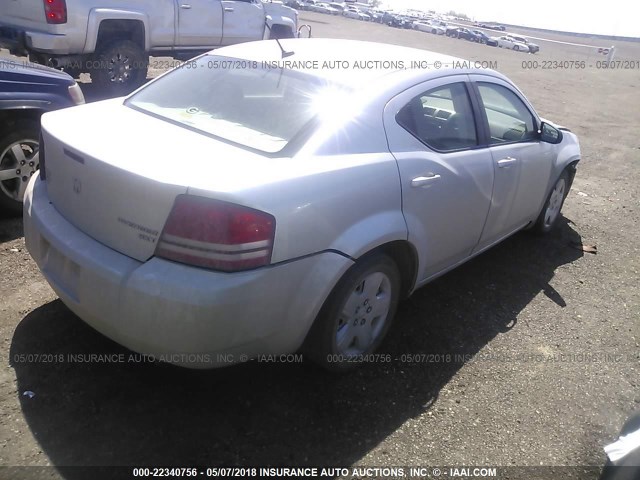 1B3CC4FBXAN135528 - 2010 DODGE AVENGER SXT SILVER photo 4