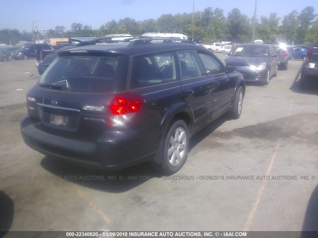 4S4BP62C087304233 - 2008 SUBARU OUTBACK 2.5I LIMITED BLUE photo 4