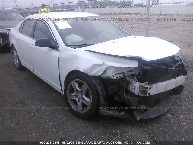 1G1ZA5EU9CF189139 - 2012 CHEVROLET MALIBU LS WHITE photo 1