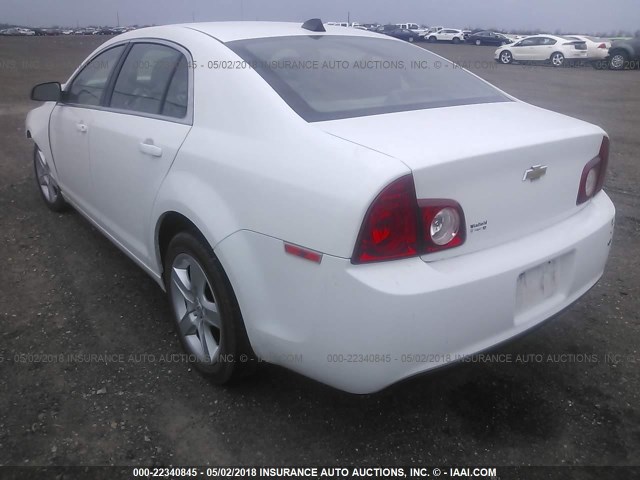 1G1ZA5EU9CF189139 - 2012 CHEVROLET MALIBU LS WHITE photo 3