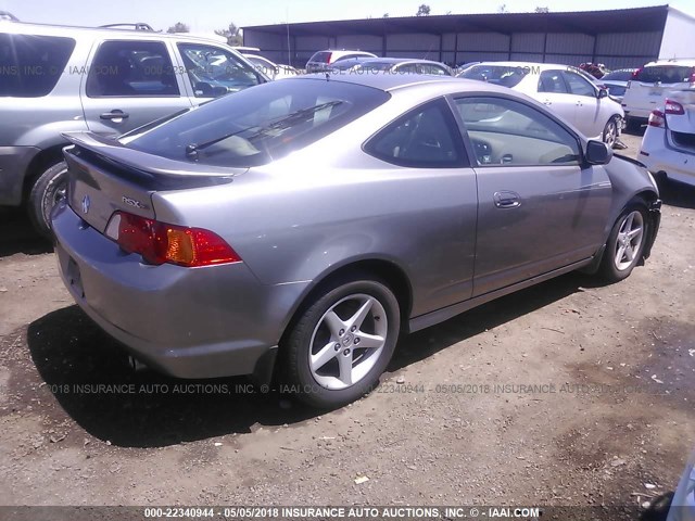JH4DC53063C007392 - 2003 ACURA RSX TYPE-S SILVER photo 4