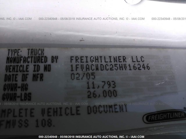 1FVACWDC25HV16246 - 2005 FREIGHTLINER M2 106 MEDIUM DUTY Unknown photo 10