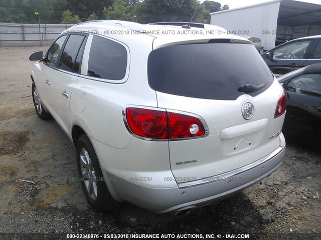 5GALRBED2AJ267261 - 2010 BUICK ENCLAVE CXL WHITE photo 3